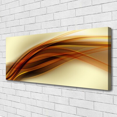Canvas print Abstract art white orange brown