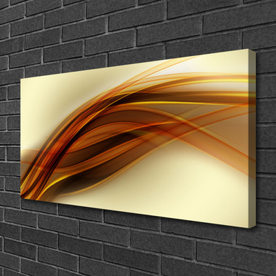 Canvas print Abstract art white orange brown