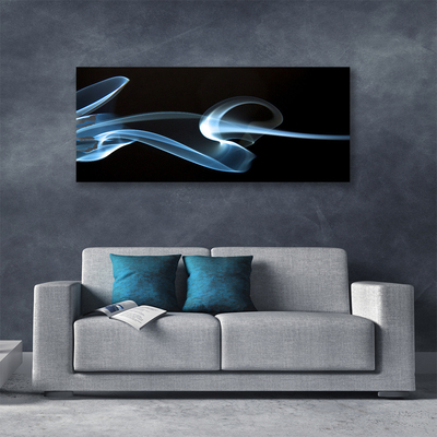Canvas print Abstraction art blue black