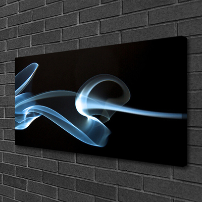 Canvas print Abstraction art blue black