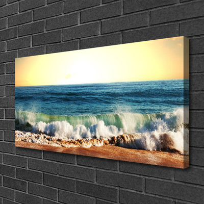 Canvas print Ocean beach landscape brown blue