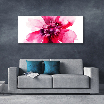 Canvas print Flower floral pink white