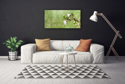 Canvas print Flowers floral green white