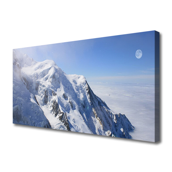 Canvas print Mountains landscape blue white