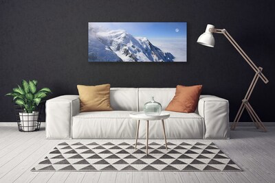 Canvas print Mountains landscape blue white