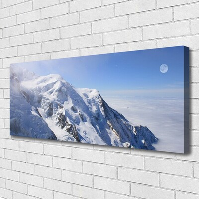 Canvas print Mountains landscape blue white