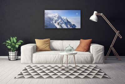 Canvas print Mountains landscape blue white