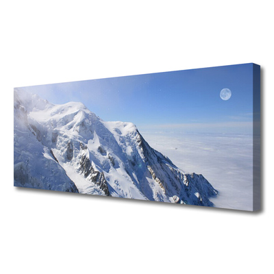 Canvas print Mountains landscape blue white