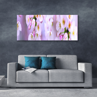 Canvas print Flowers floral white purple