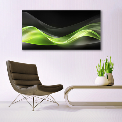 Canvas print Abstract art green grey black
