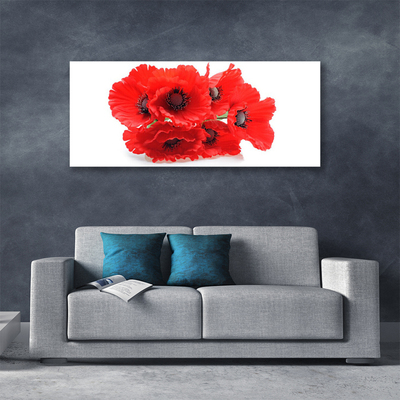 Canvas print Flowers floral red white