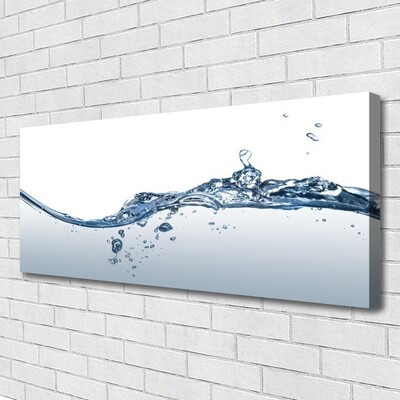 Canvas print Water art blue white