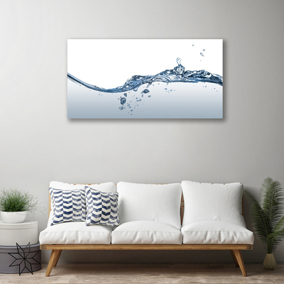 Canvas print Water art blue white