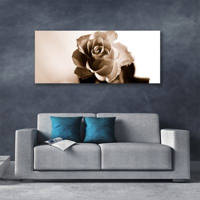 Canvas print Rose floral sepia