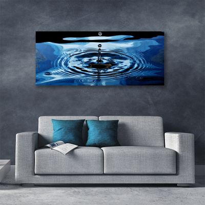 Canvas print Water art blue black