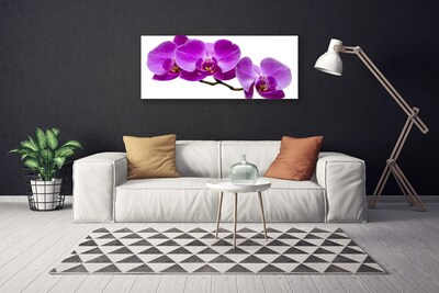 Canvas print Flowers floral purple brown