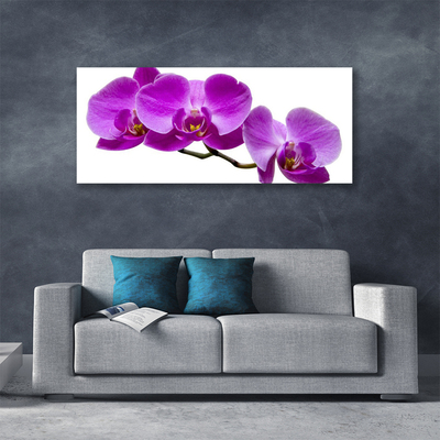 Canvas print Flowers floral purple brown