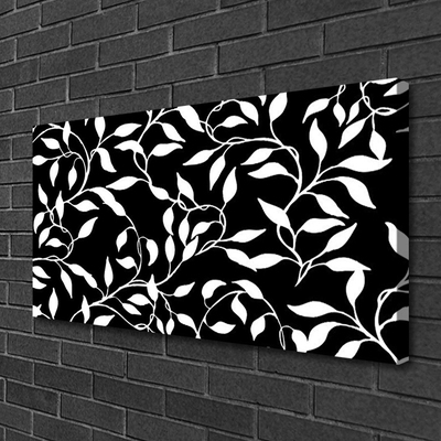 Canvas print Abstract art black white