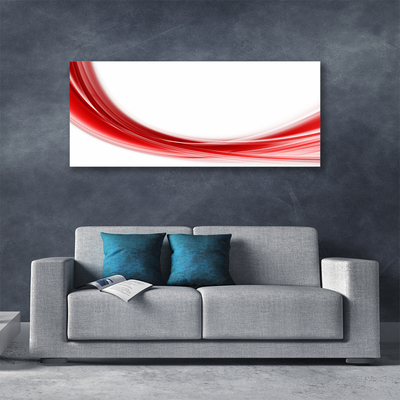 Canvas print Abstract art red white