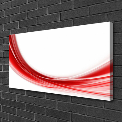 Canvas print Abstract art red white