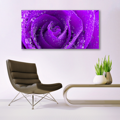 Canvas print Rose floral purple