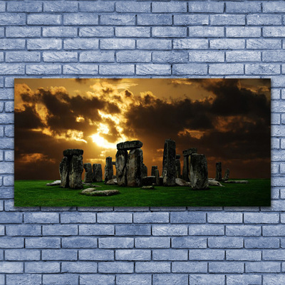 Canvas print Stones landscape grey green