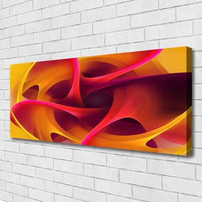 Canvas print Abstract art yellow pink