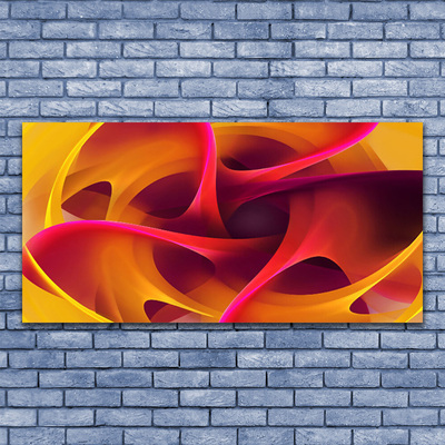Canvas print Abstract art yellow pink