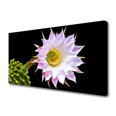 Canvas print Flower floral pink white yellow green