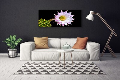 Canvas print Flower floral pink white yellow green