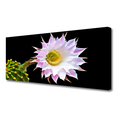 Canvas print Flower floral pink white yellow green