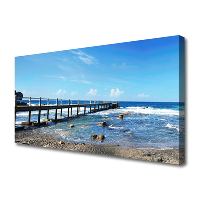 Canvas print Ocean beach landscape blue