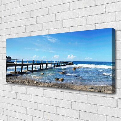 Canvas print Ocean beach landscape blue