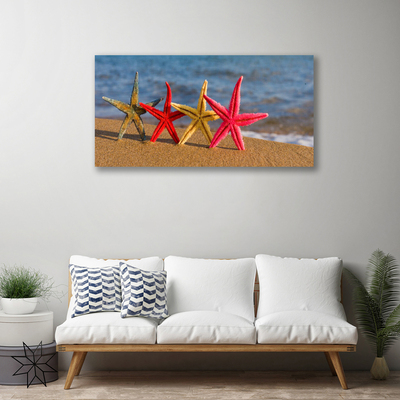 Canvas print Beach starfish art multi