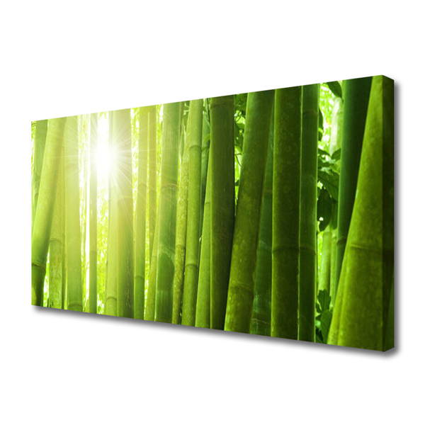 Canvas print Bamboo floral green