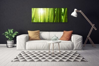 Canvas print Bamboo floral green