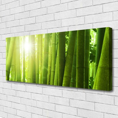 Canvas print Bamboo floral green