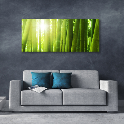 Canvas print Bamboo floral green