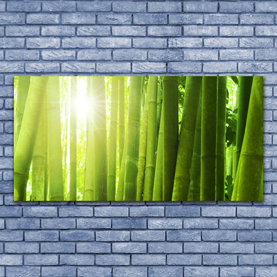 Canvas print Bamboo floral green