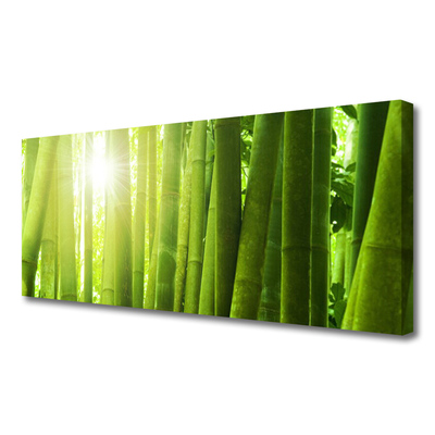 Canvas print Bamboo floral green