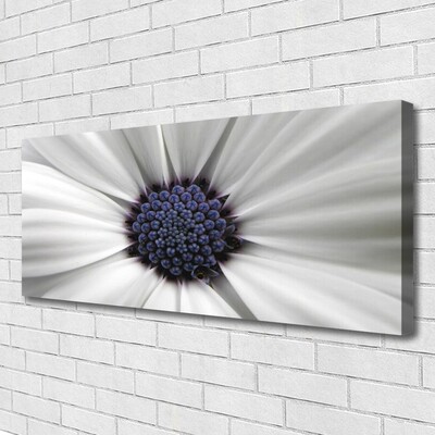 Canvas print Flower floral white grey purple