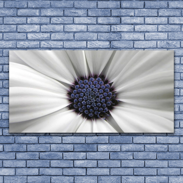 Canvas print Flower floral white grey purple