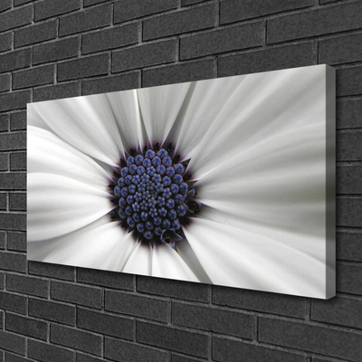 Canvas print Flower floral white grey purple