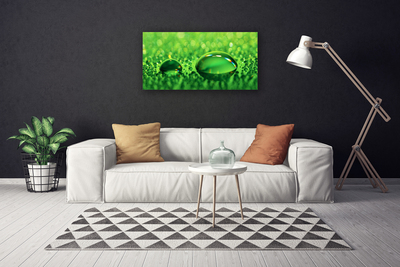 Canvas print Waterdrop art green