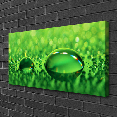 Canvas print Waterdrop art green