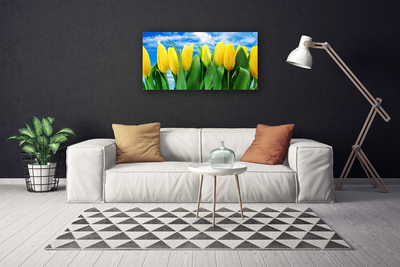 Canvas print Tulips floral green
