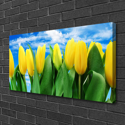 Canvas print Tulips floral green