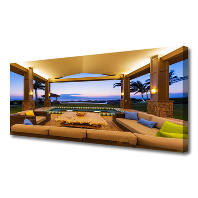 Canvas print Inner space architecture brown