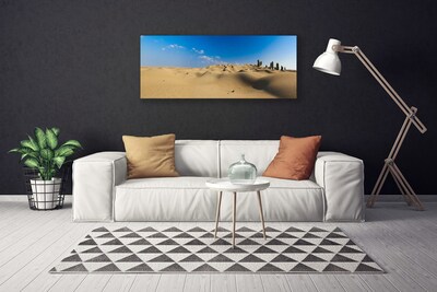 Canvas print Desert landscape yellow blue