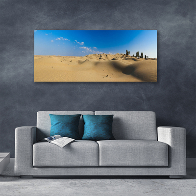 Canvas print Desert landscape yellow blue